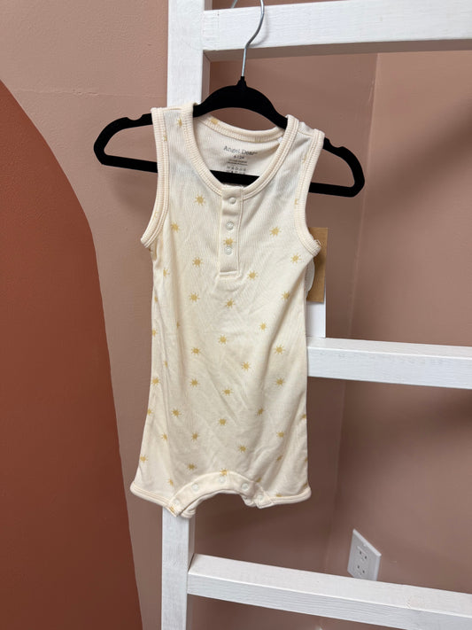 Angel Dear Sleeveless Shortie Romper NWT -  Size 0/3 Months