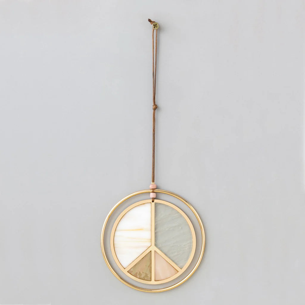 Stained Glass Light Catcher - Peace Sign