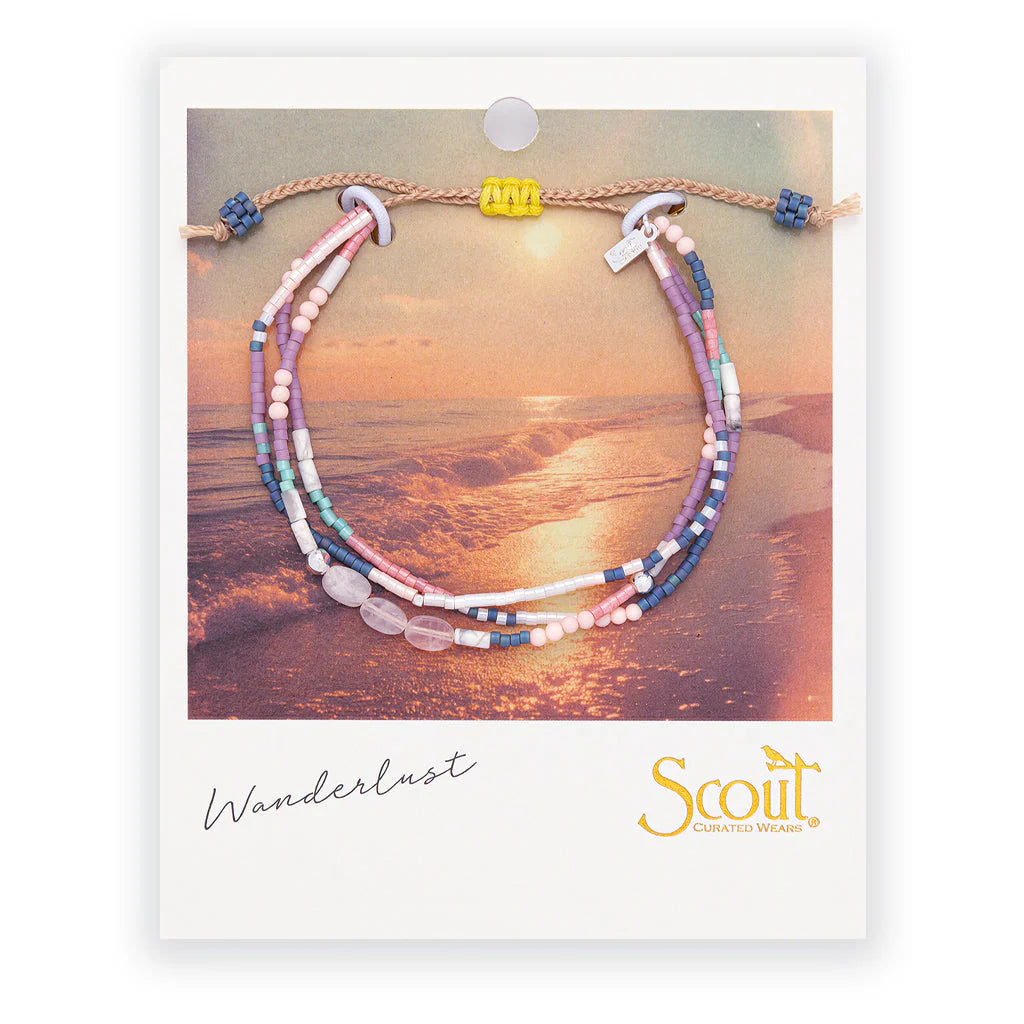 Heart Bracelet - Silver + Rose Quartz - Wanderlust