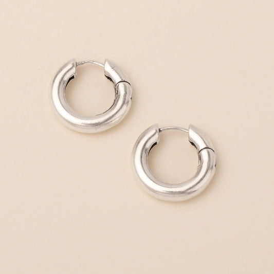 Stellar Medium Hoop - Silver