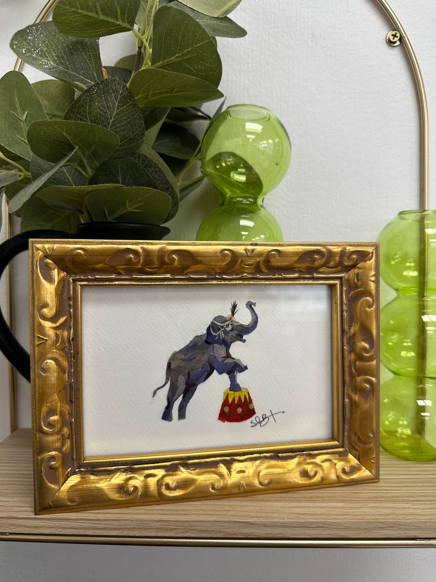 Floral Garden Art Circus Elephant