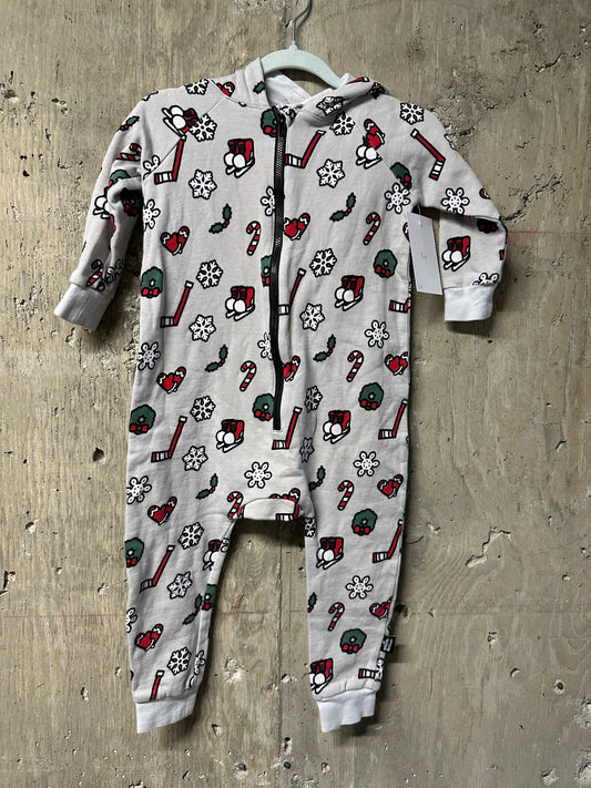 Whistle and Flute Zip Up Romper Sz 1/2