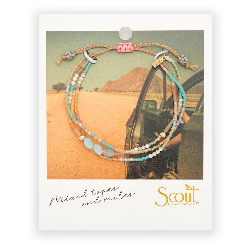 Courage Bracelet - Gold + Amazonite