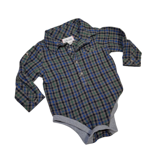 Me & Henry Plaid Onesie Sz 6/12m