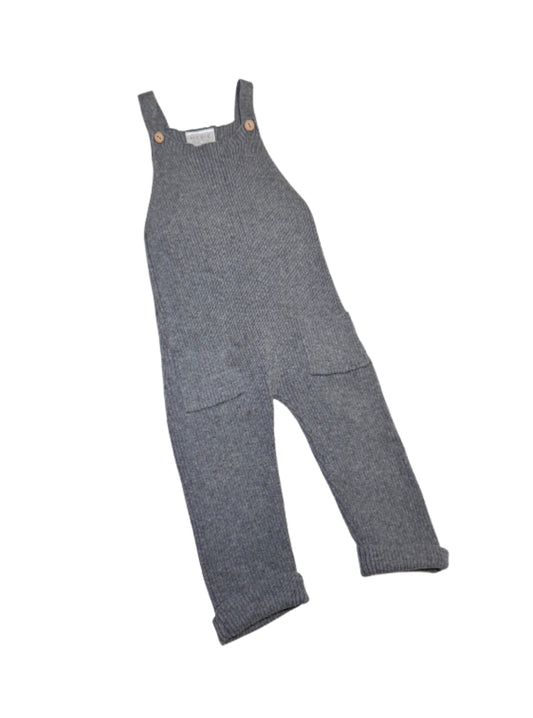 Mebie Baby Ribbed Overalls - 2T