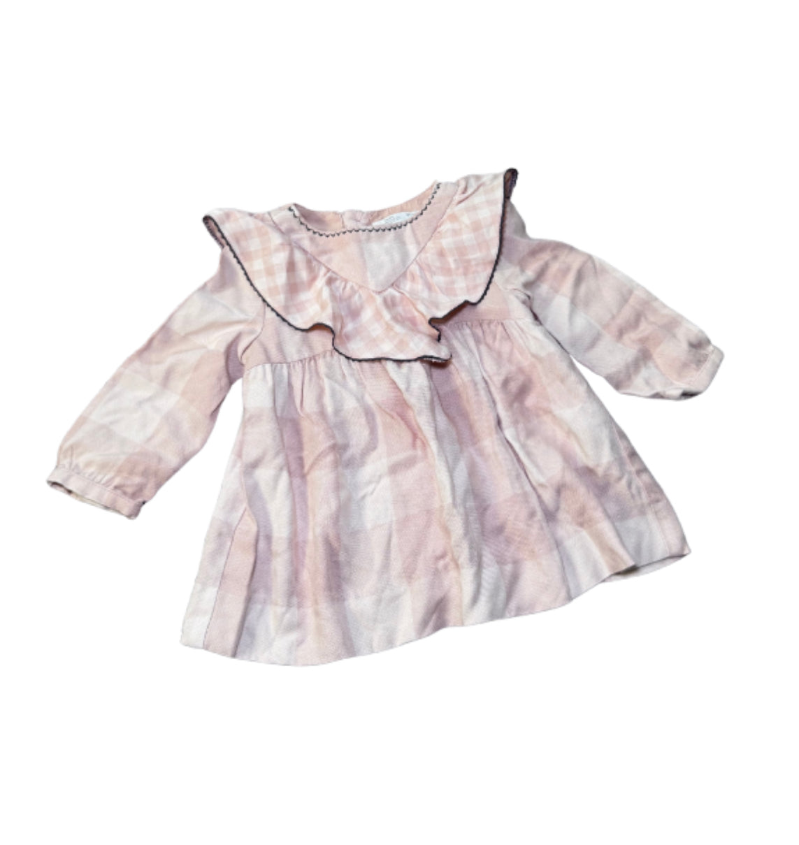 Zara Pink Plaid Dress - Size 3/6 Months
