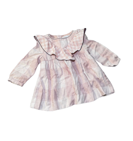 Zara Pink Plaid Dress - Size 3/6 Months