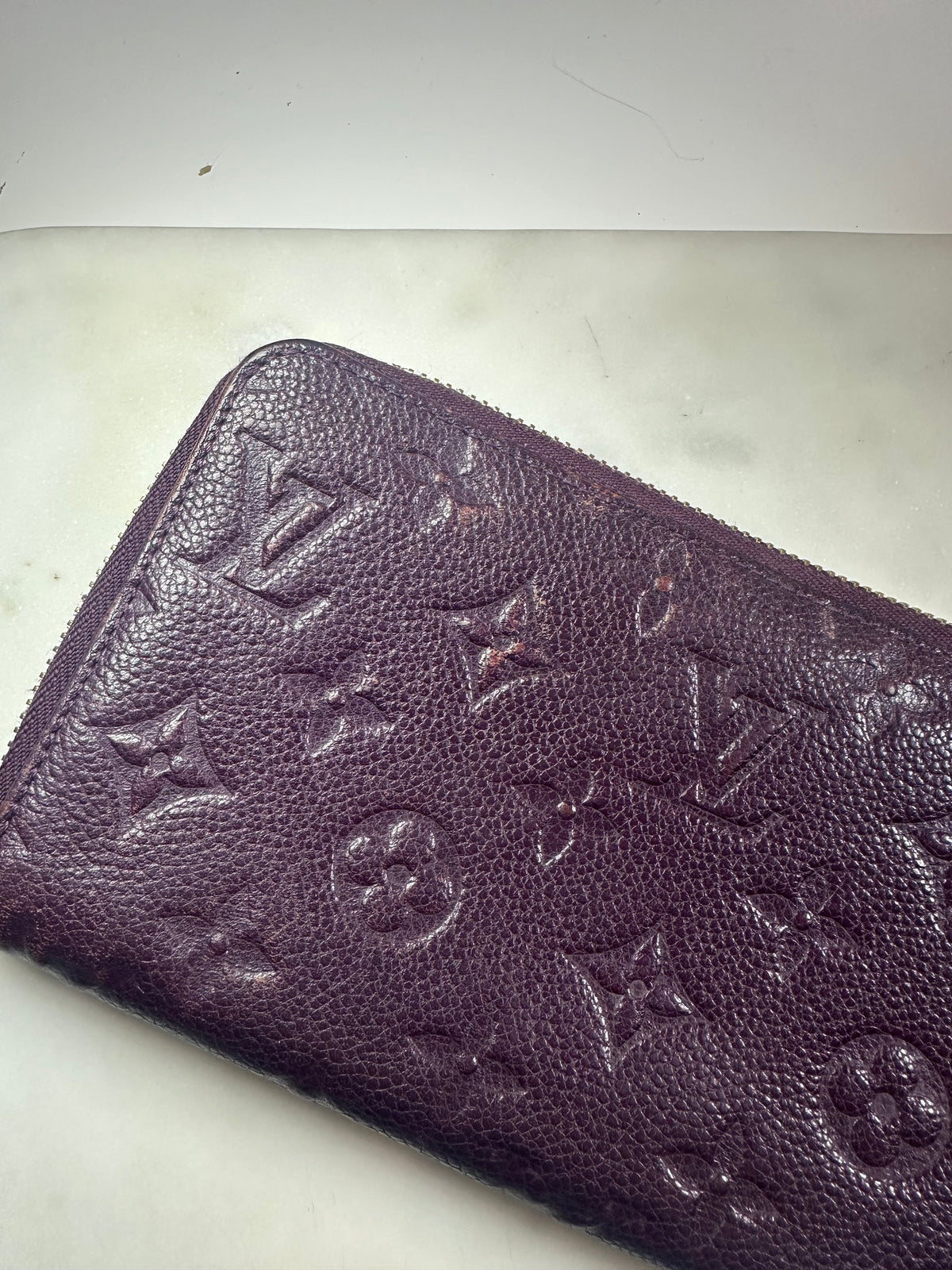 Louis Vuitton Monogram Empreinte Leather Aube Wallet