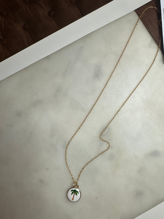 18” Necklace with Palm Tree