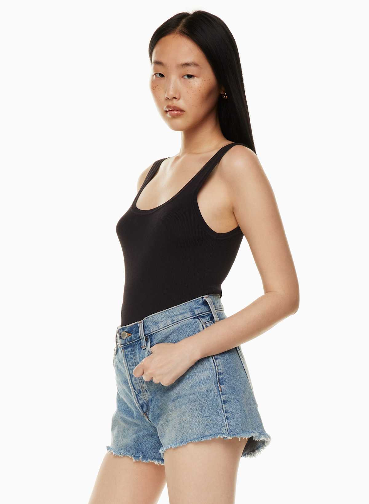Denim Forum Ex BF Hi Rise Short Sz 24