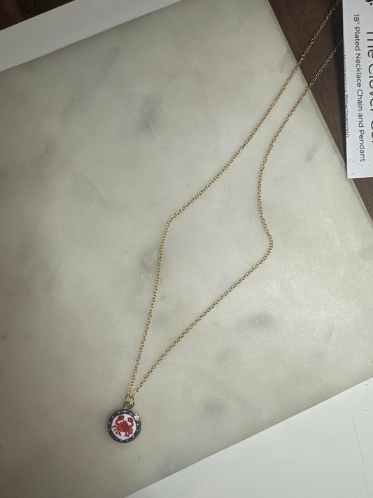 18” Necklace with Crab Pendant