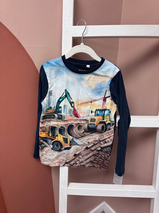 Minymo Construction Long Sleeve - Size 6 Yrs