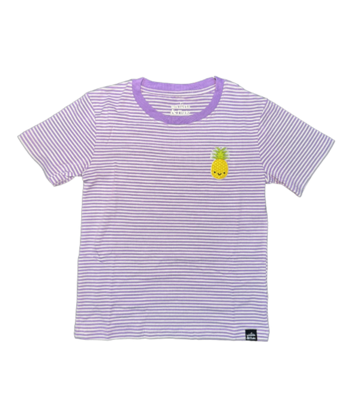 Whistle & Flute Purple Stripped Tshirt - Size 5/6 Years