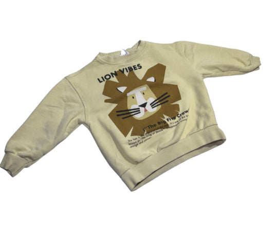 Zara Lion Vibes Crewneck - Size 2/3 Yes