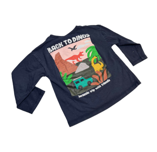 Zara Back To Dinos Long Sleeve - Size 3 Yr