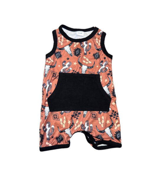 Western Romper - 3/6 Month