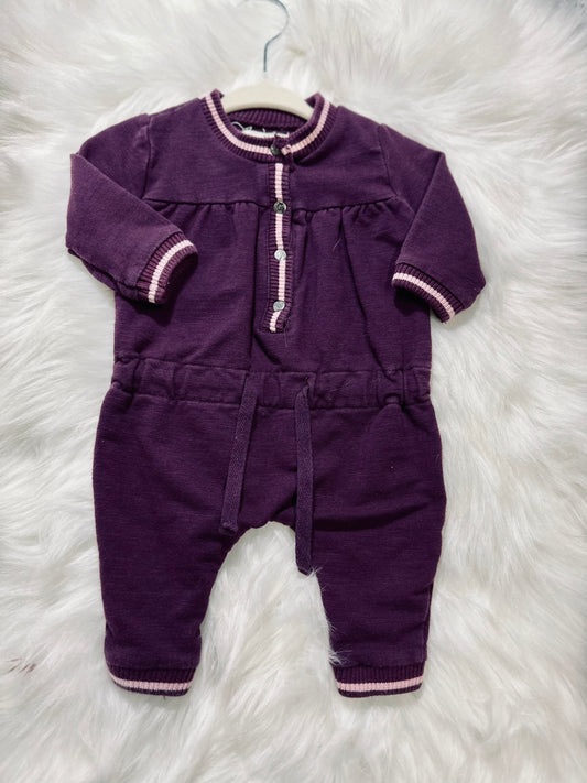 Purple Long Sleeve Romper