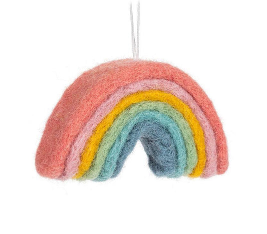 Pastel Rainbow Ornament 3.5”