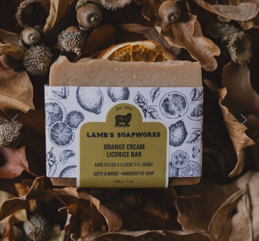 Lamb Soap Works - Orange Cream Licorice Soap Bar