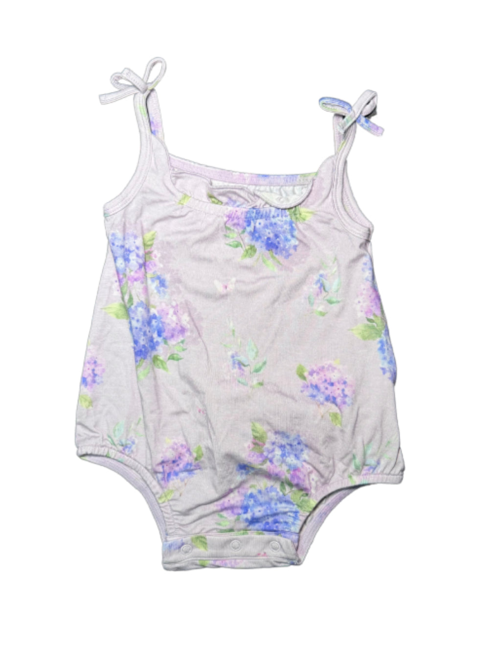 Belan.J Shoulder Tie Bubble Romper - Size 6/12 Month