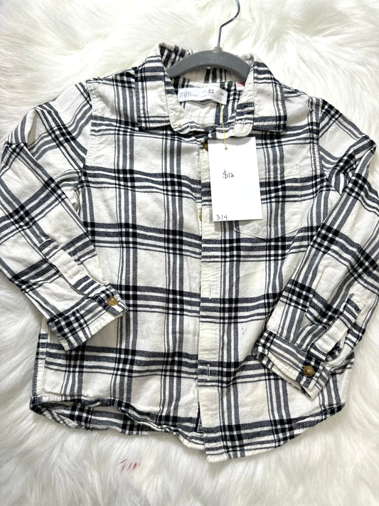 Zara Baby Flannel Shirt 3-4T