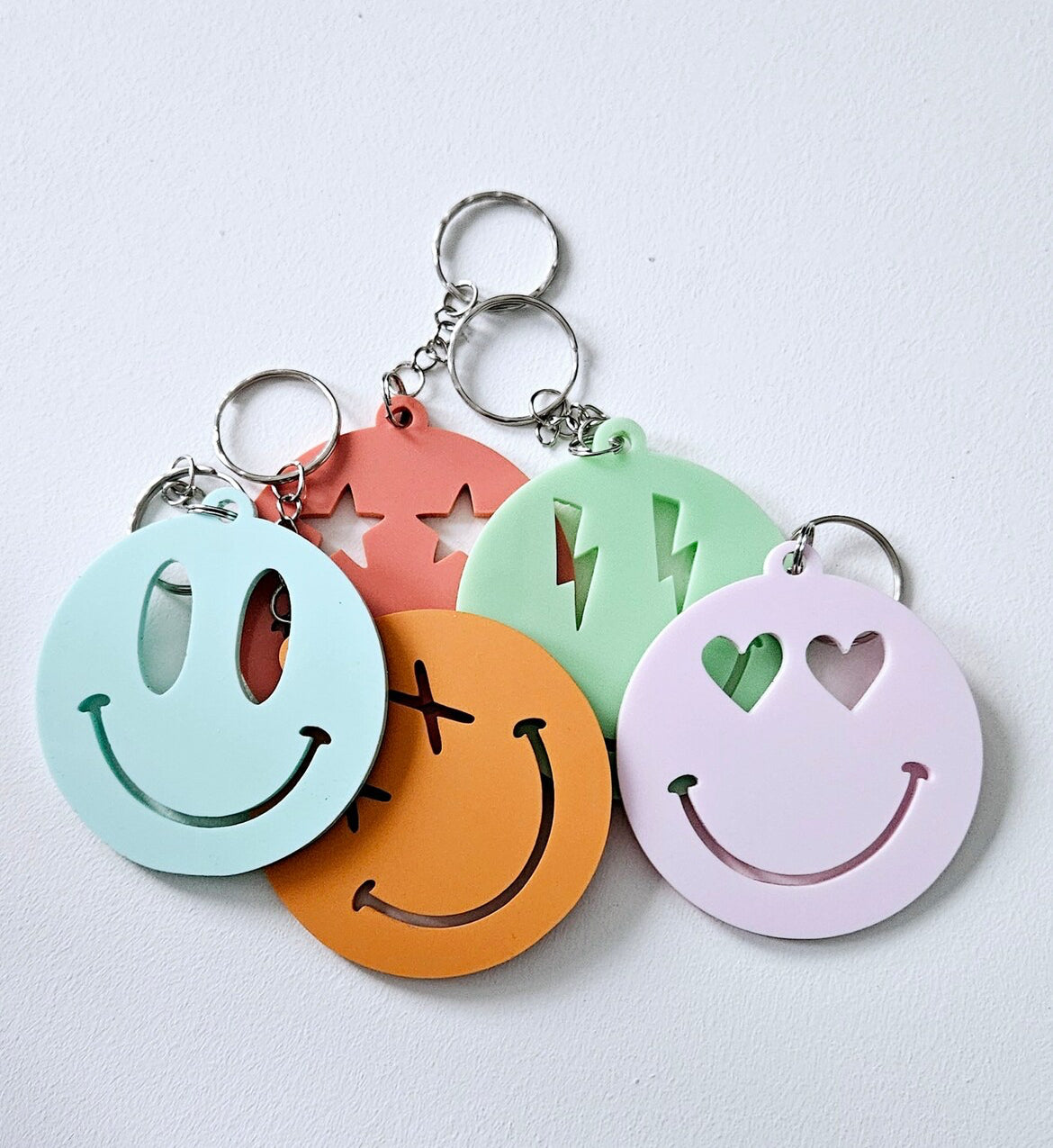 Smile Face Acrylic Keychain