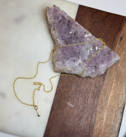 Star Gold Necklace 18”