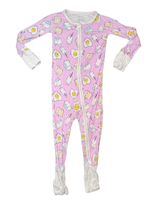 Little Sleepies Pink Breakfast Sleeper - Size 12/18 Month