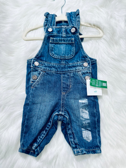 Gap denim overalls 0-3m