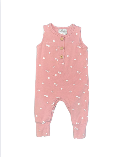 Mebie Baby Flower Romper - Size 3/6 Months