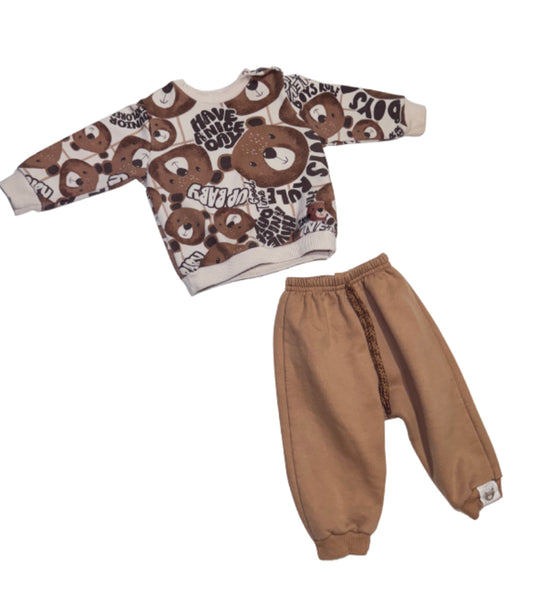 Up Baby Bear Two Piece Set - Size 6/9 Month