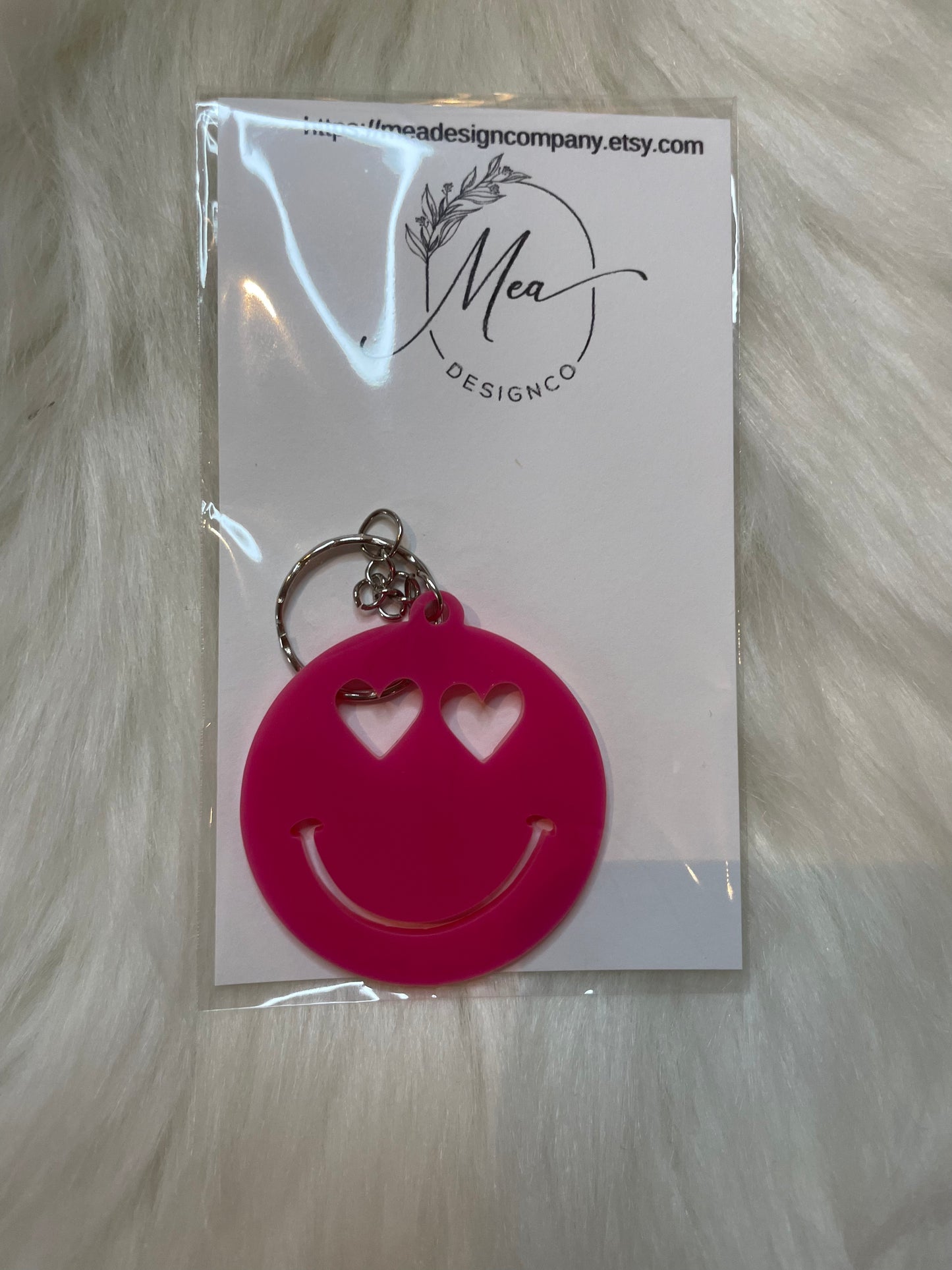 Smile Face Acrylic Keychain