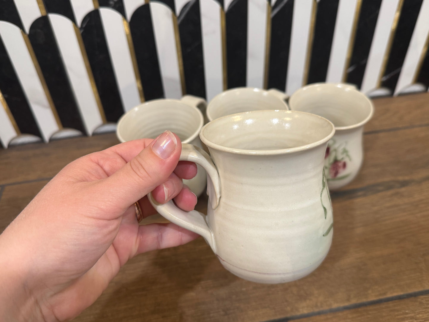 Set of 4 Pottery Mugs