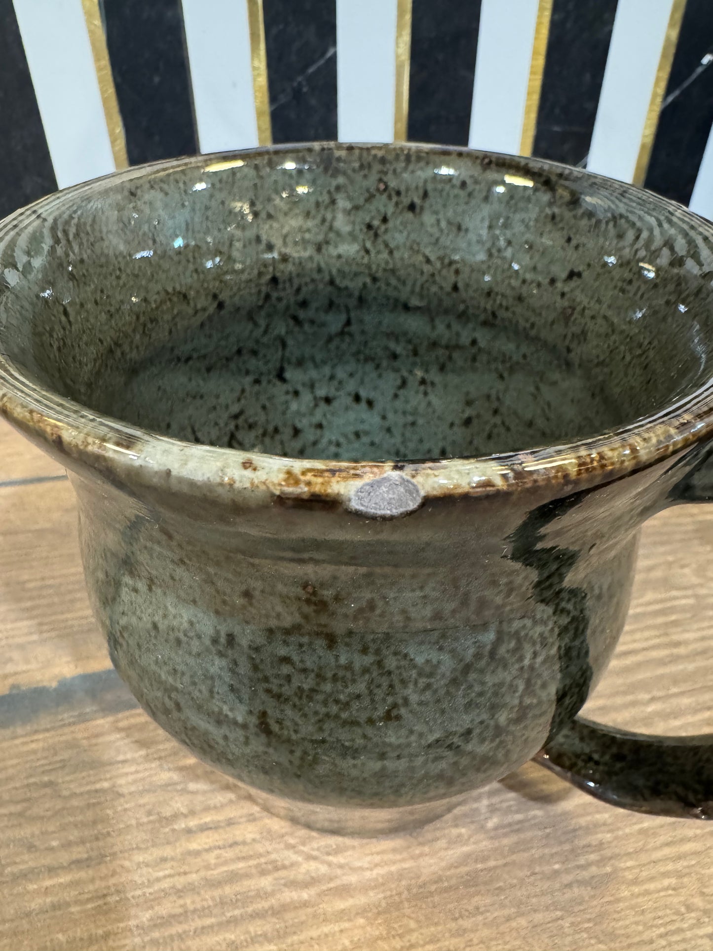 Large Brown Pottery Mug