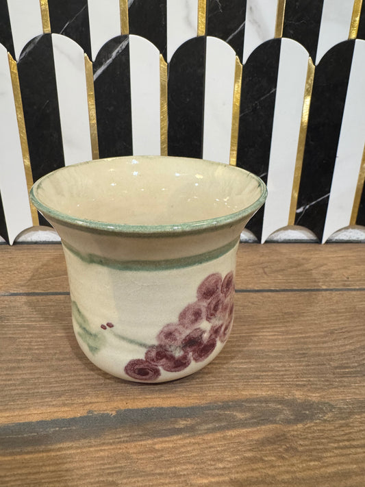 Pottery Cup with Grapes