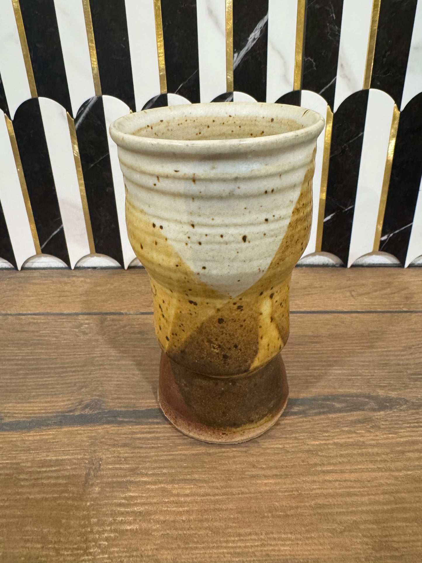 Brown Speckled Pottery Vase