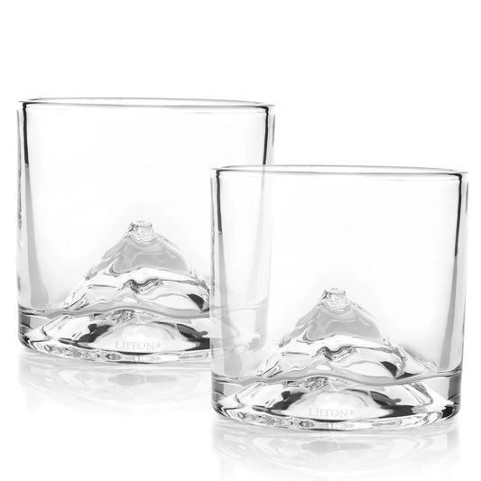 Fuji Crystal Whiskey Glasses - Set of 2