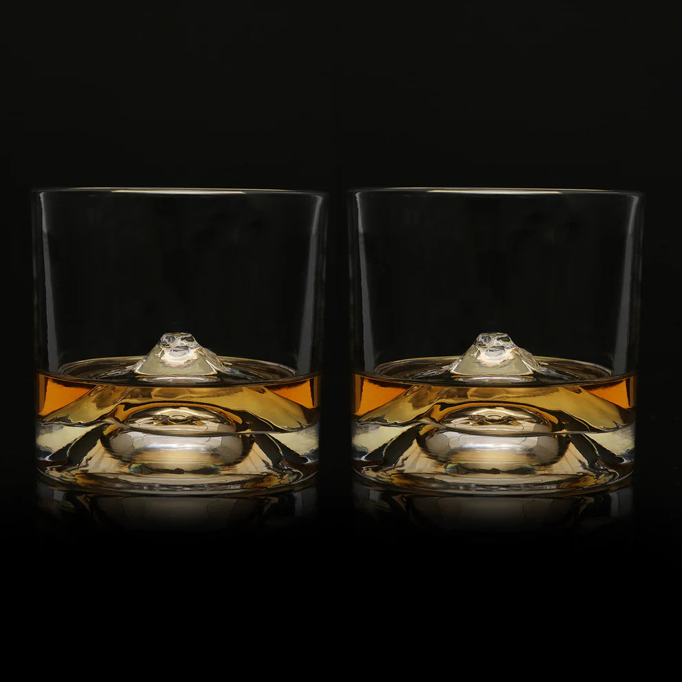 Fuji Crystal Whiskey Glasses - Set of 2