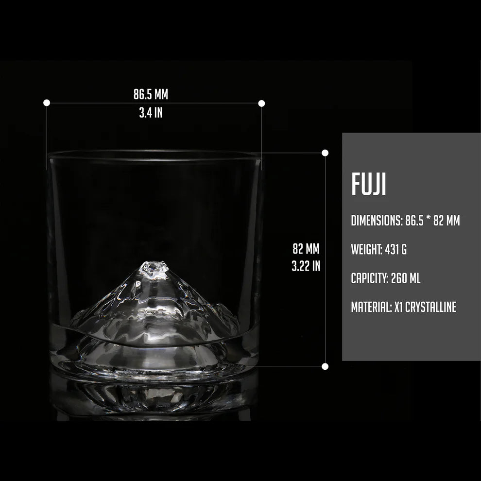 Fuji Crystal Whiskey Glasses - Set of 2