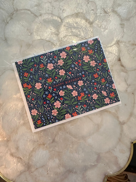 Happy Birthday Floral Greeting Card