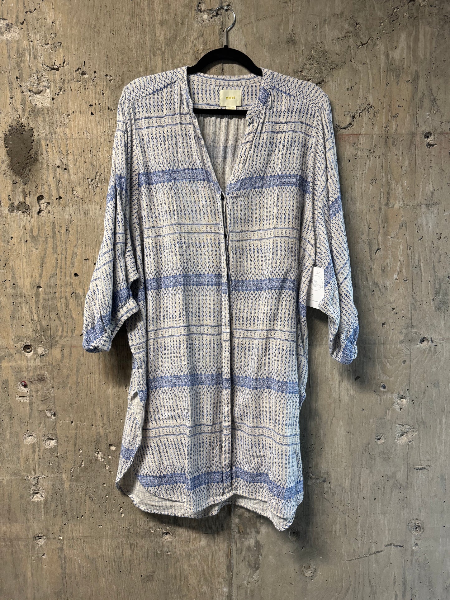 Maeve Lena Yarn Dyed Tunic Large