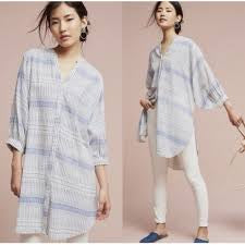 Maeve Lena Yarn Dyed Tunic Large
