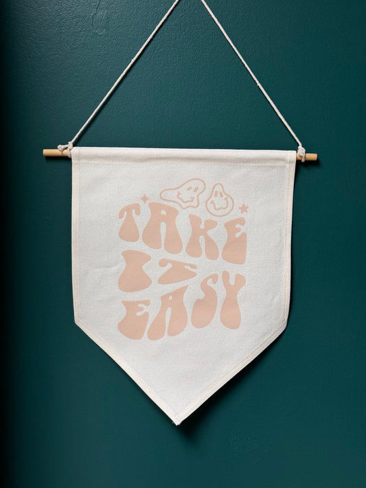 Take It Easy Canvas Wall Hanger