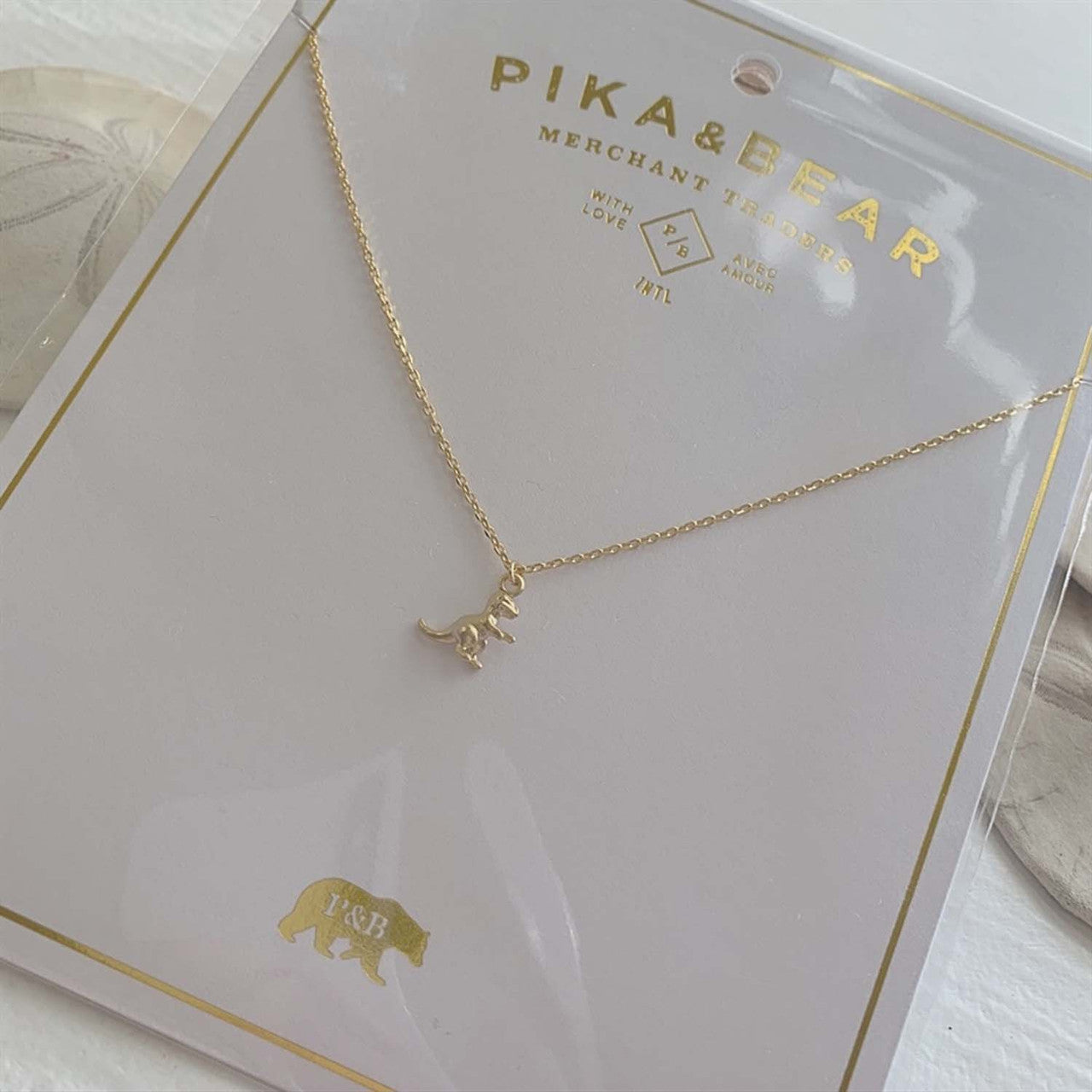 Pika & Bear Scotty the Dino Necklace