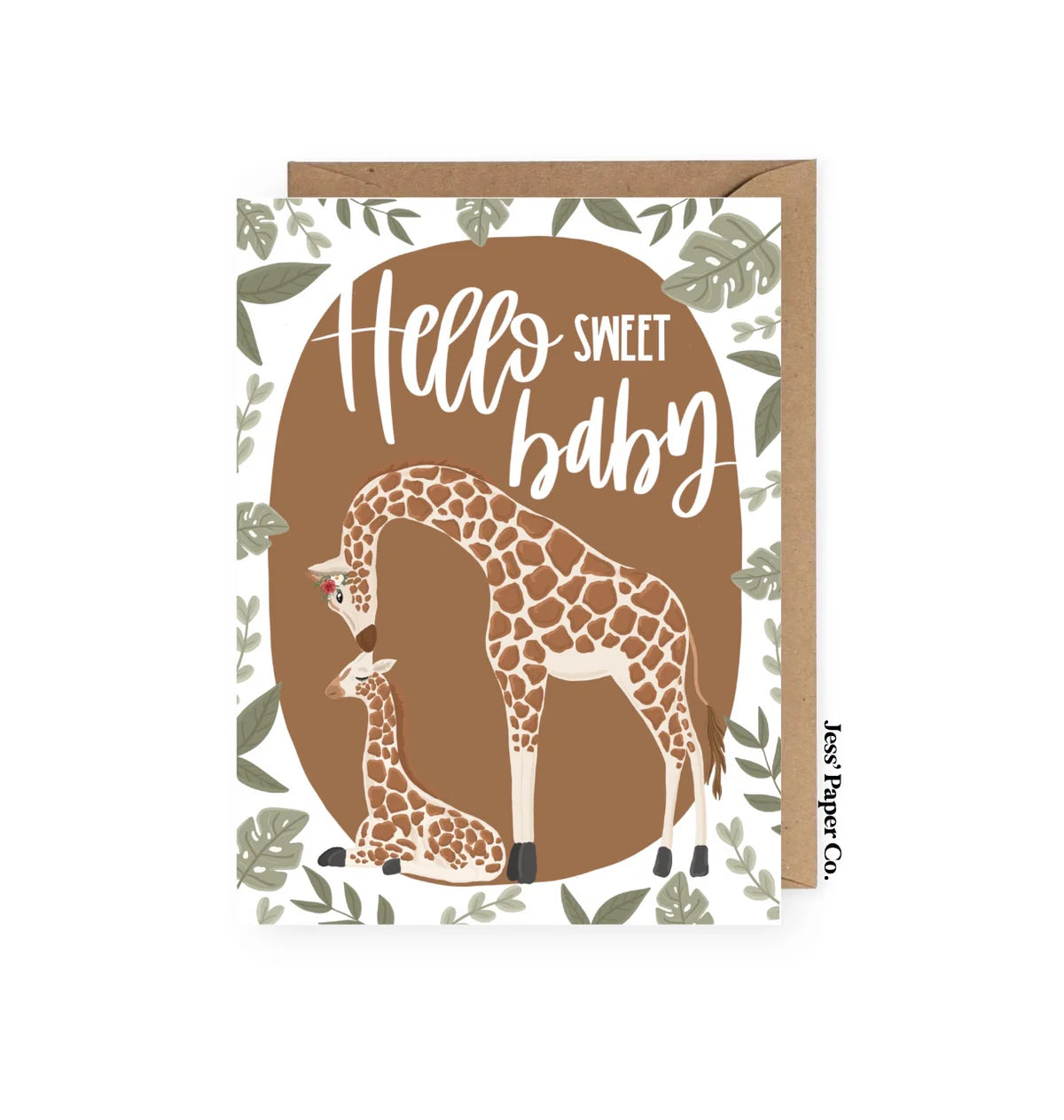 Hello Sweet Baby Giraffe Card