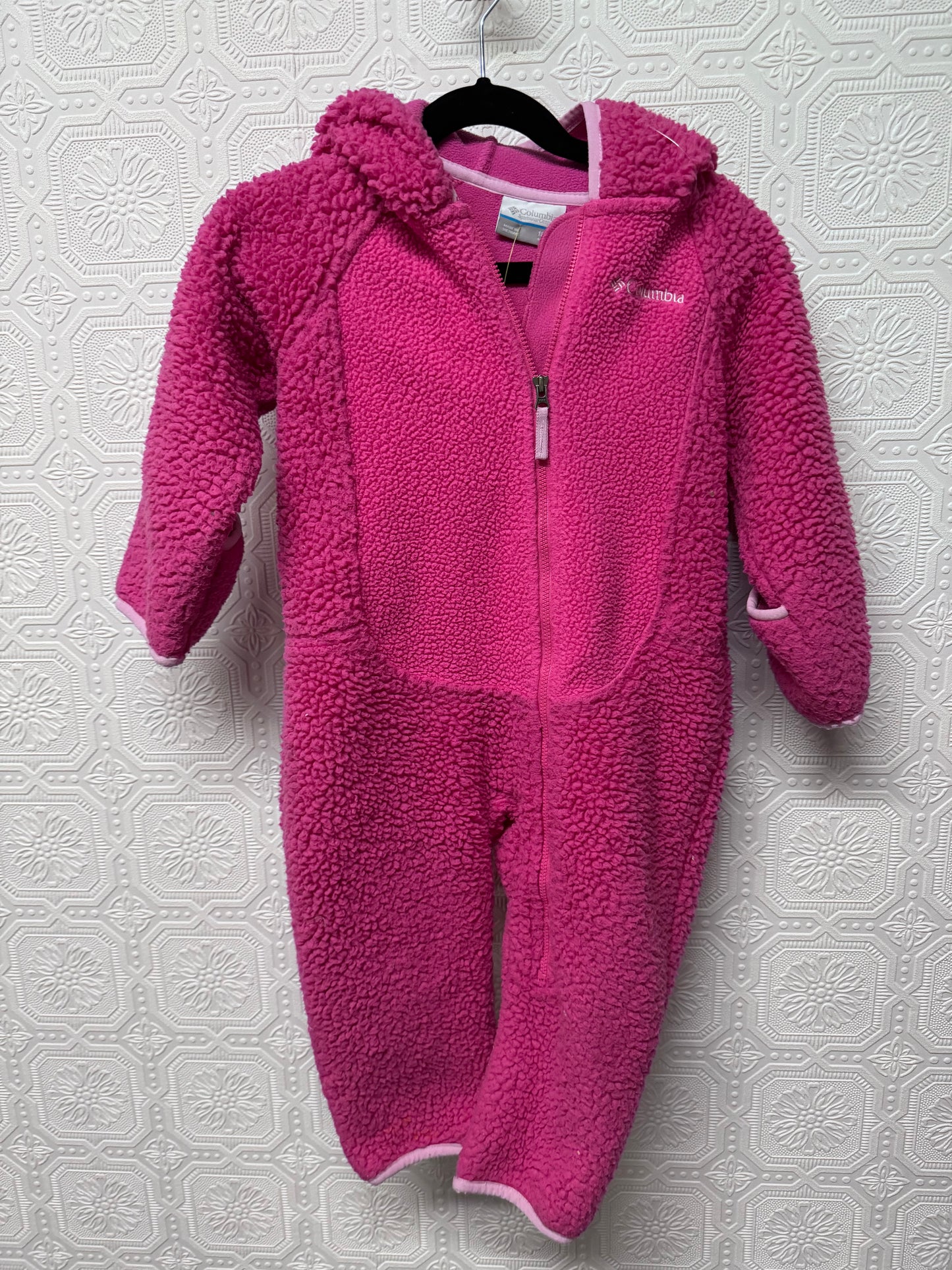 Columbia Fleece Pink Bunting Suit - Size 18/24 Months