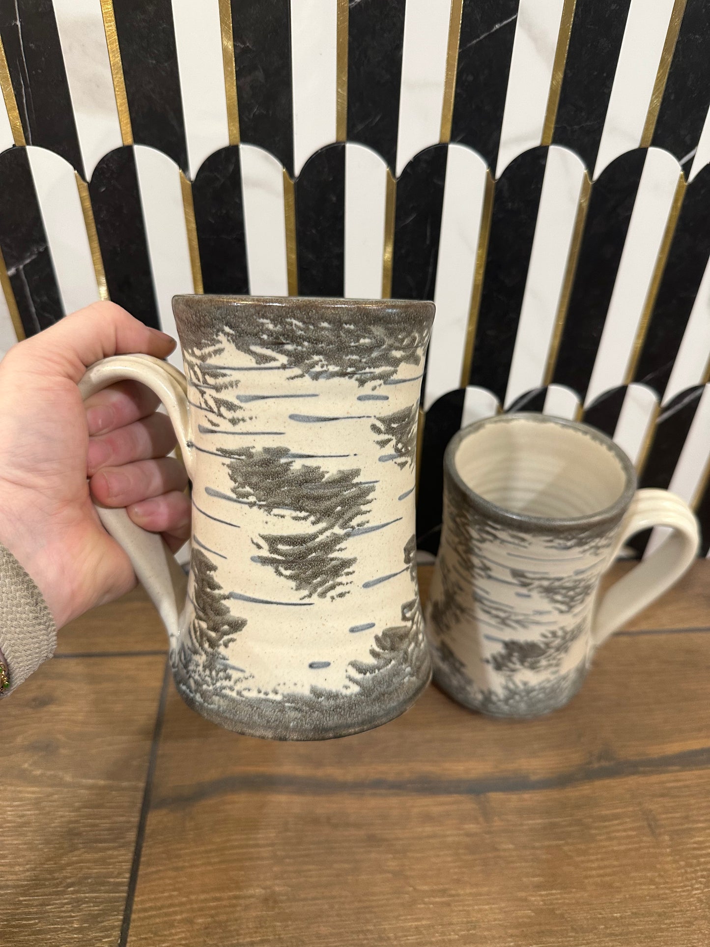 Large Pottery Mugs