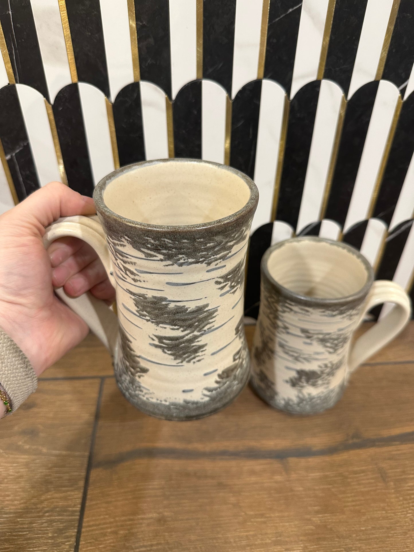 Large Pottery Mugs