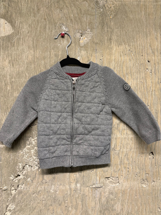 Zara Baby Grey Zip Up Sweater - 9/12 Months