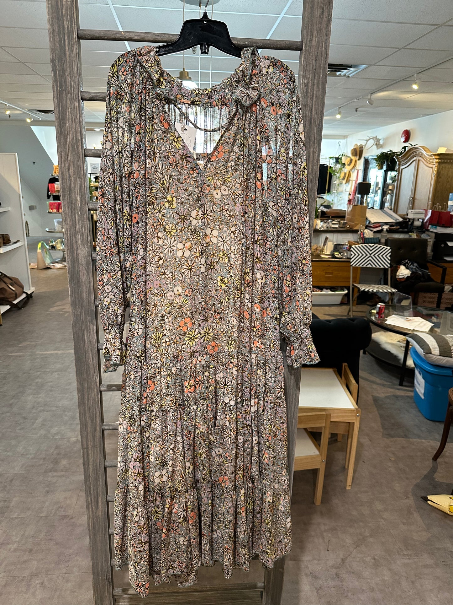 Free People Feelin’ Groovy Maxi Dress Size L NWT